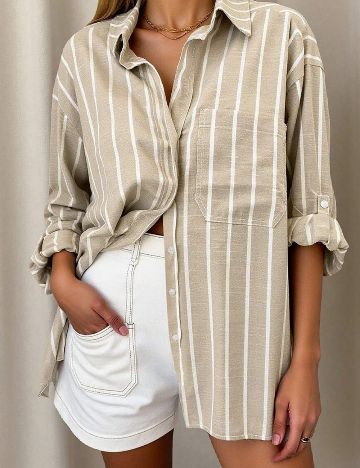 Cămașă Shein, bej