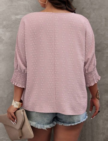 Cămașă Shein Curve+, roz