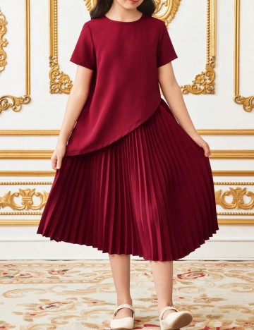 Compleu Shein, vișiniu