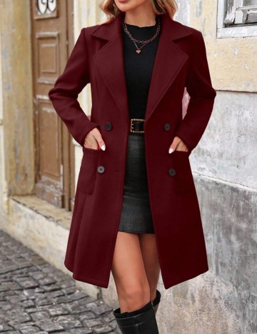 Palton Shein, vișiniu