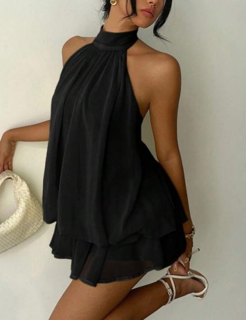 Rochie tip salopetă Shein, negru