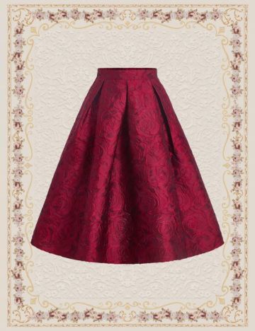 Fustă midi Shein, vișiniu