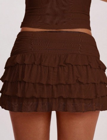 Fustă Pantalon Shein, maro