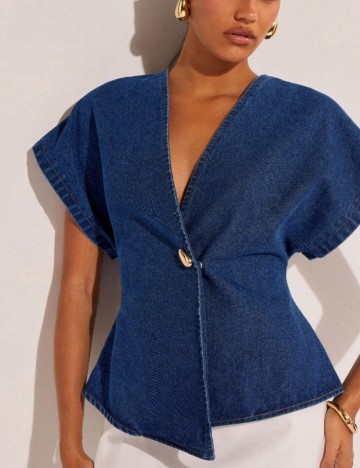 Vestă de blugi Shein, albastru