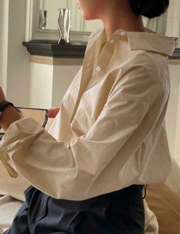 Cămașă Shein, bej