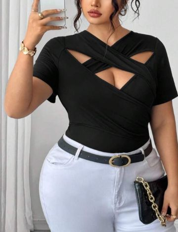 Tricou Shein Curve+, negru