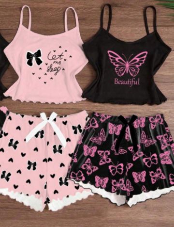 Set pijamale Shein, mix culori