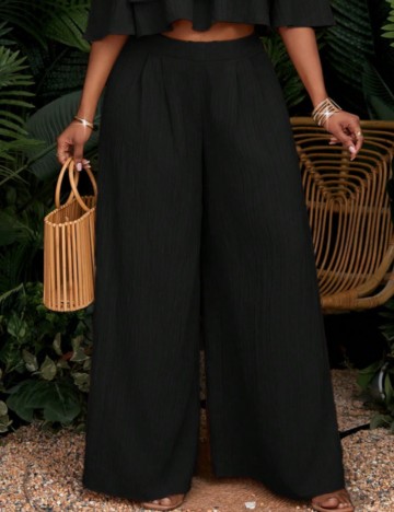 Pantaloni Shein Curve+, negru