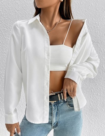 Cămașă Shein, alb