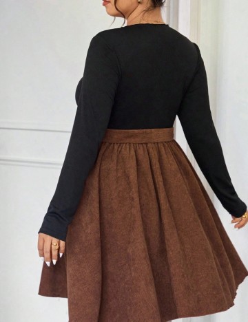 Rochie mini Shein Curve+, mix culori