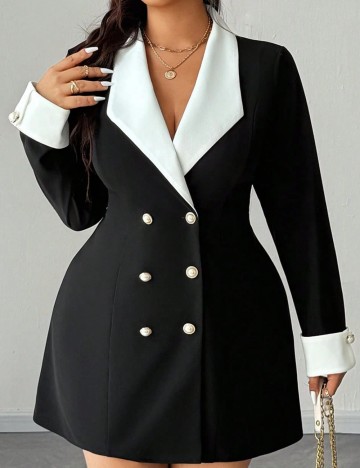 Sacou Shein Curve+, negru