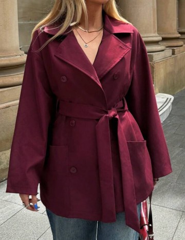 Trench Shein Forever 21, vișiniu