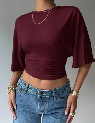 Tricou Shein, vișiniu