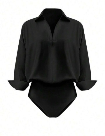 Body Tip Cămașă Shein, negru