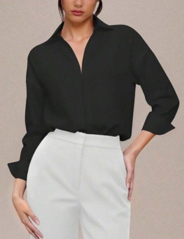 Body Tip Cămașă Shein, negru