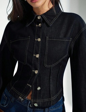 Jachetă De Blugi Shein, albastru