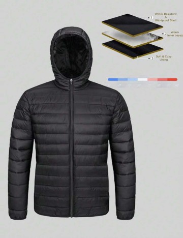 Geacă Shein MANFINITY, negru