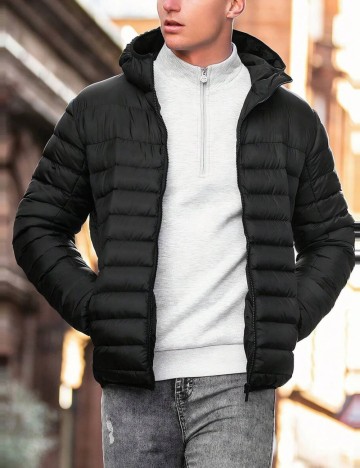 Geacă Shein MANFINITY, negru