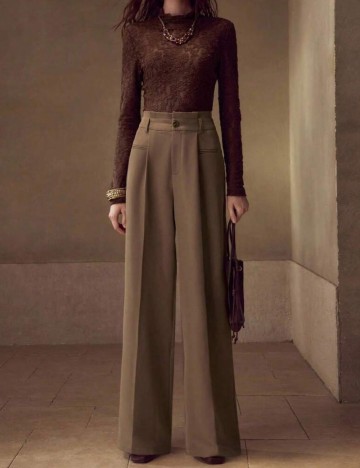 Bluză Shein MOTF, maro