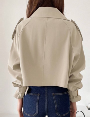 Trench scurt Shein DAZY, bej