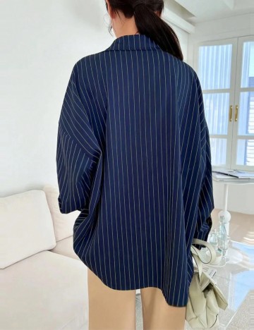 Cămașă Shein Curve+, albastru