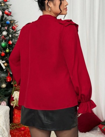 Cămașă Shein Curve+, vișiniu