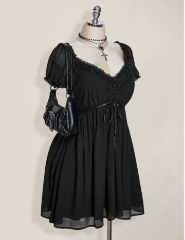 Rochie mini Shein Curve+, negru