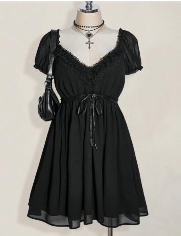 Rochie mini Shein Curve+, negru