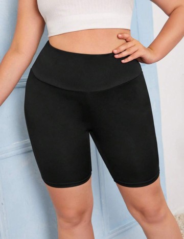 Colanți scurți Shein Curve+, negru