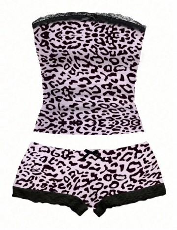 Compleu pijamale Shein, roz