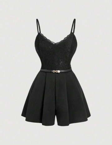 Salopetă scurtă Shein Curve+, negru