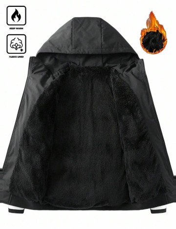 Geacă Shein MANFINITY, negru