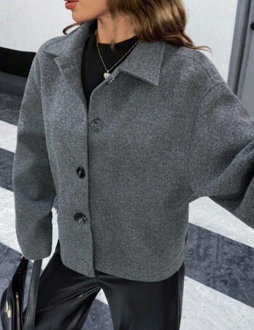 Palton scurt Shein, gri