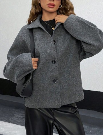 Palton scurt Shein, gri