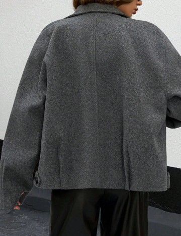 Palton scurt Shein, gri