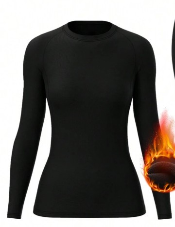 Bluză termică Shein, negru