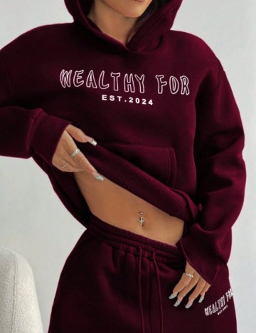 Hanorac Shein, vișiniu