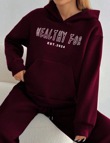 Hanorac Shein, vișiniu