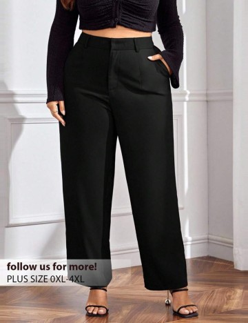 Pantaloni Shein Curve+, negru