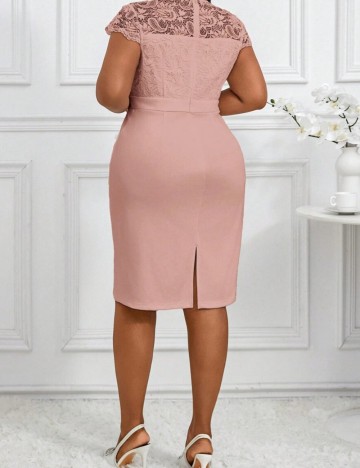 Rochie mini Shein Curve+, roz