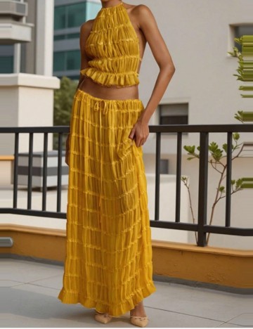 Compleu Shein, galben muștar