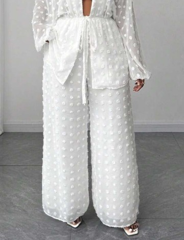 Pantaloni Shein, alb