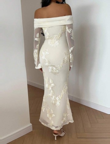 Rochie midi Shein, crem