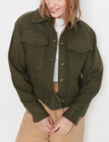 Jachetă TRENDYOL, kaki