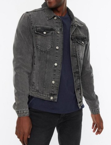 Jachetă De Blugi TRENDYOL, gri