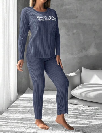 Compleu pijamale Shein, albastru