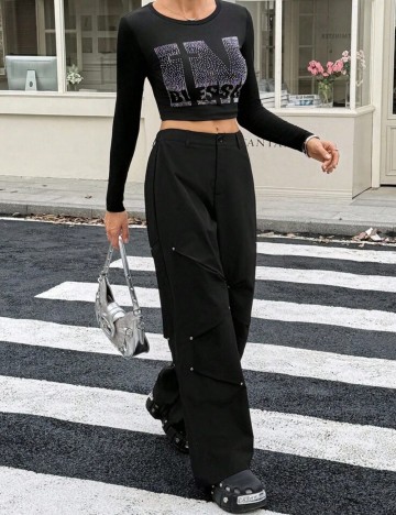 Pantaloni Shein, negru