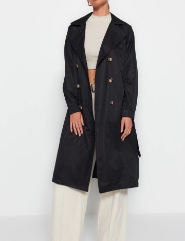 Trench TRENDYOL, negru