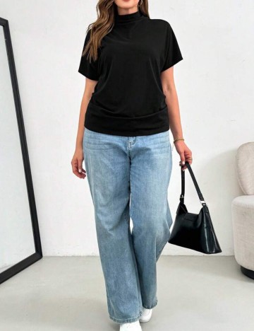 Tricou Shein Curve+, negru