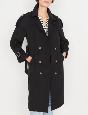Trench TRENDYOL, negru